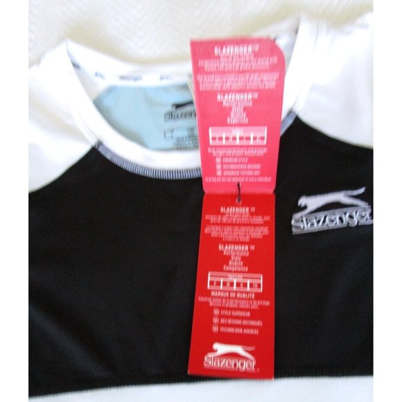 Slazenger Ladies' Sports Performance Top Large Light Blue/Black - New with Tags - Picture 6 of 10
